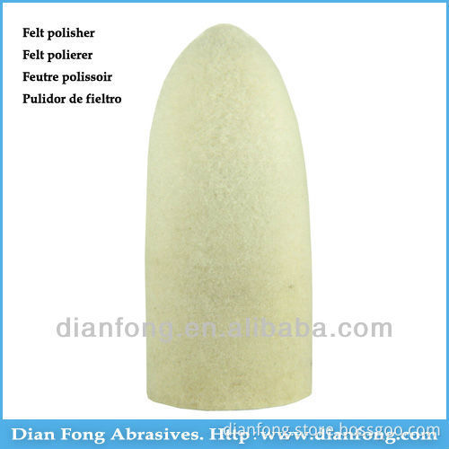 1P Unmounted Bullet Shaped High Density Dental Laboratory Pure Wool Felt Cones